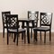 Baxton Studio Eliza Grey Upholstered and Walnut Wood 5-Piece Dining Set 169-9730-10896 - alternate 8